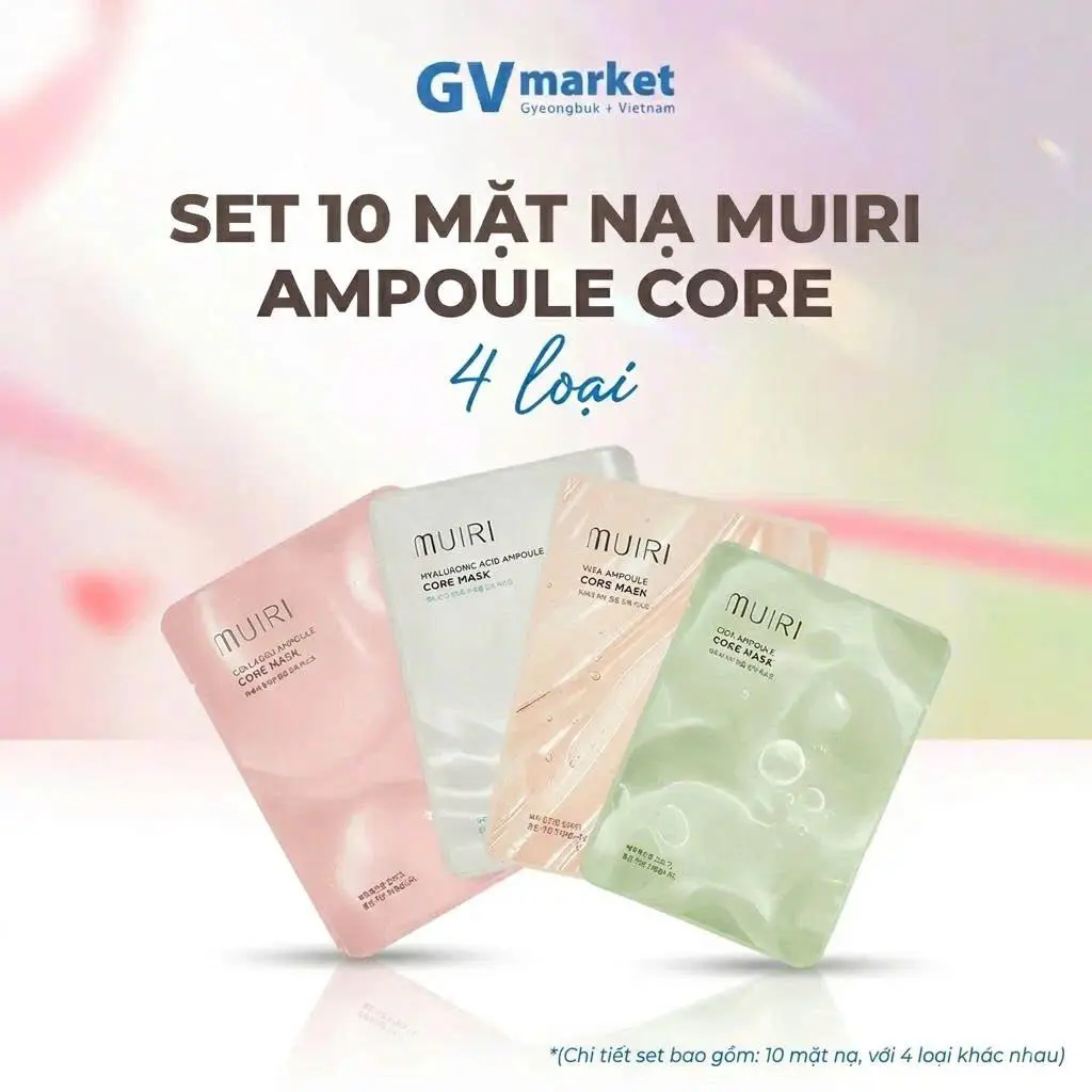 Set 10 mặt nạ MUIRI chăm sóc da mặt toàn diện 